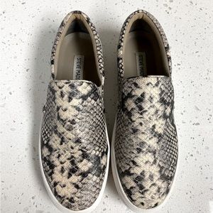 COPY - Steve Madden Gills Natural Snake Skin Print Slip-On Sneakers
